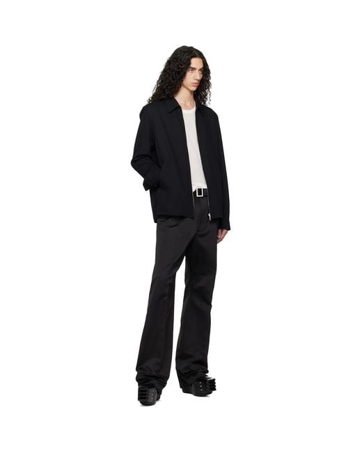 Rick Owens Black Temple Tailored Geth Trousers for men