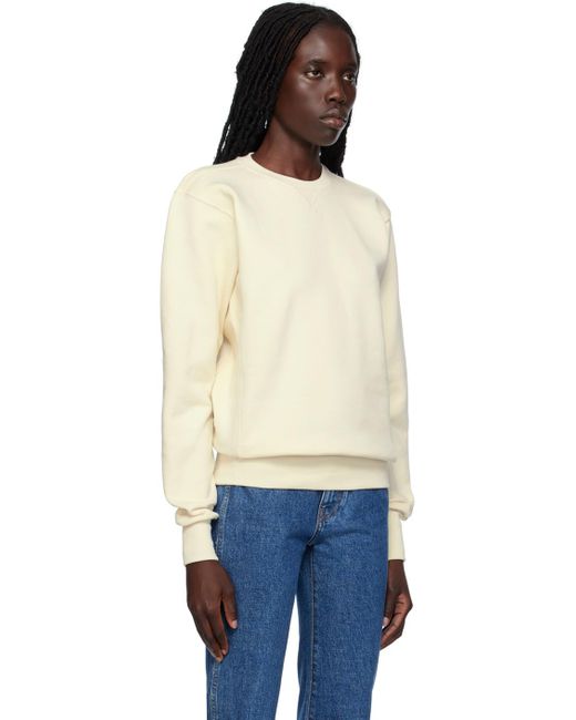 Totême  Blue Toteme Off-white Crewneck Sweatshirt