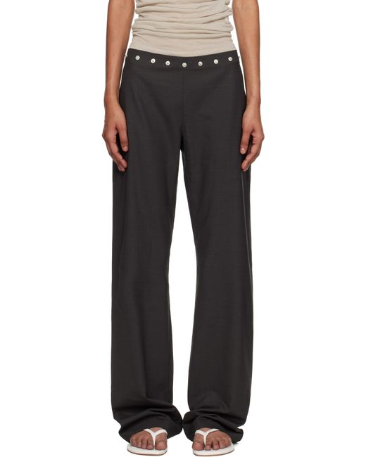 Paloma Wool Black Dain Snaps Trousers