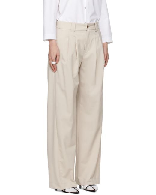 Commission White Pleated Trousers