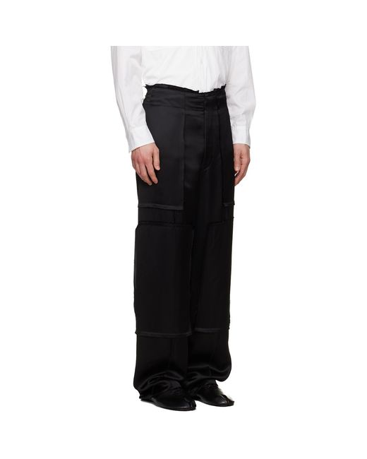 Maison Margiela Black Raw Edge Trousers for men