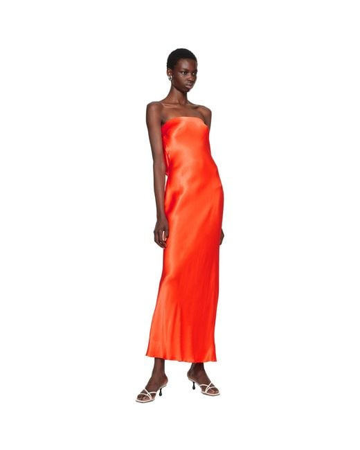 Bec & Bridge Orange Moon Dance Strapless Maxi Dress