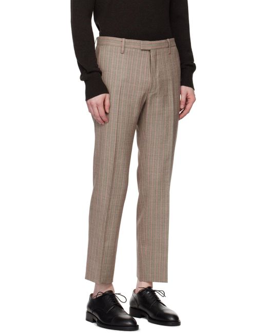 Dries Van Noten Black Brown Slim Fit Suit for men