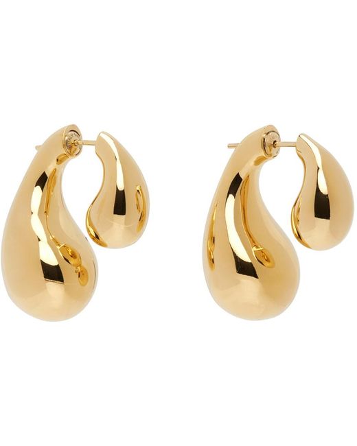 Bottega Veneta Black Gold Drop Earrings