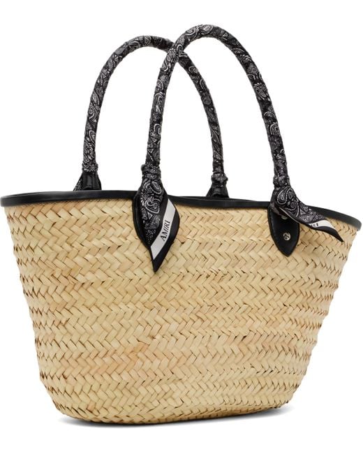 Amiri Brown Ma Raffia Macro Tote
