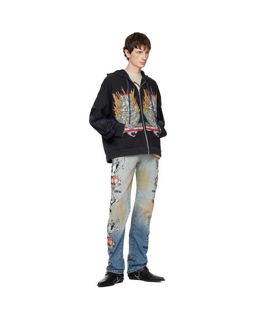 Who Decides War Black Engulfed Memories Zip Up Hoodie for men