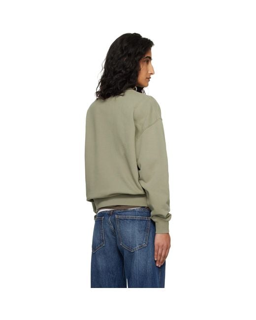 Anine Bing Green Khaki Trenton Bing Sweatshirt