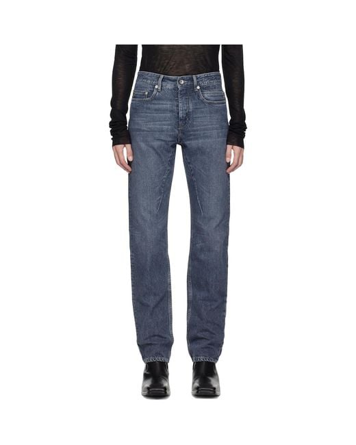 Rick Owens Blue Concordians Fog Cut Jeans for men