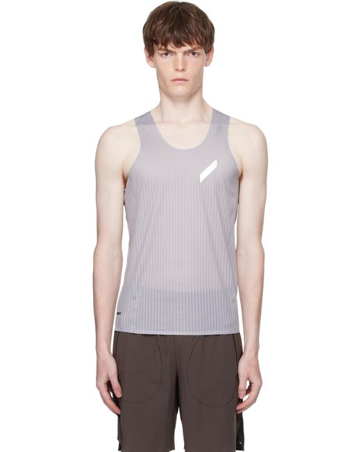 Soar Running Gray Lightweight Space3D Race Tank Top for men