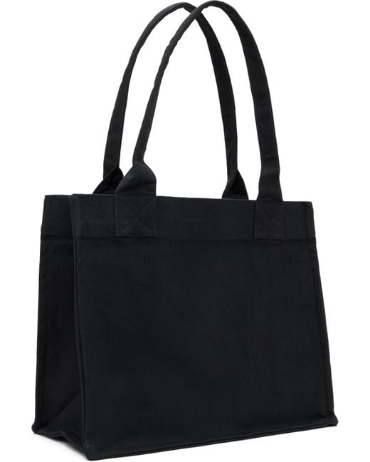 Ganni Black Large Canvas Tote for men