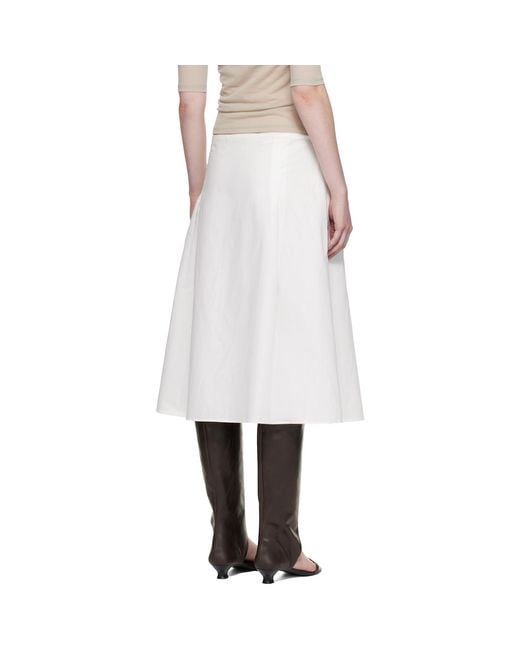Paloma Wool White Dimi Midi Skirt