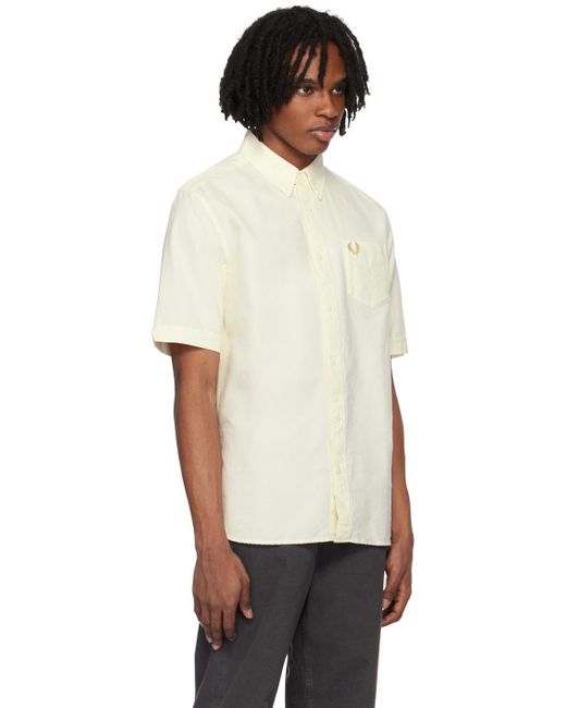 Fred Perry Black Off- Embroidered Shirt for men