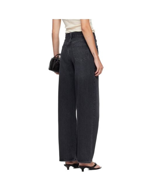 Agolde Black Low Slung Baggy Jeans
