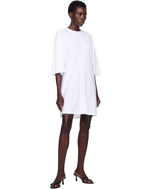 Robe T-Shirt Courte Décontractée Blanche Totême  en coloris Black