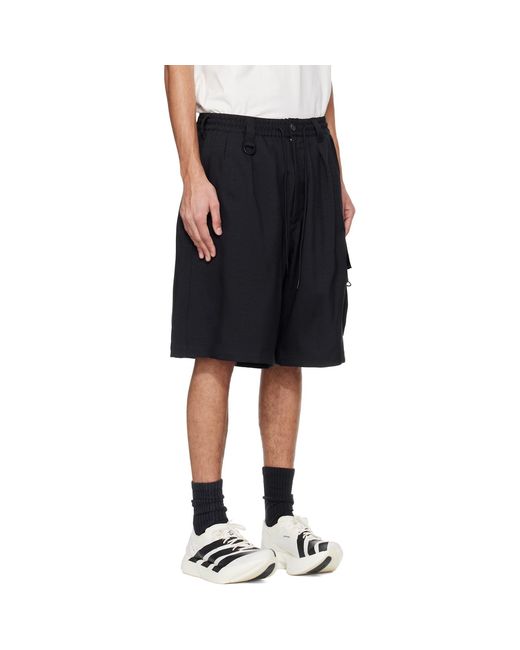 Y-3 Black Sport Uniform Cargo Shorts for men