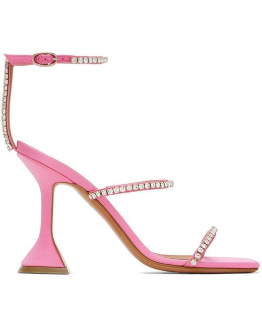AMINA MUADDI Pink Gilda Sandal Heeled Sandals