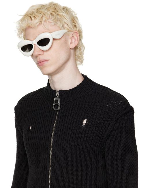 Loewe Black Inflated Cateye Sunglasses for men