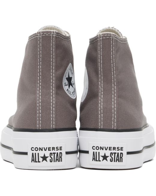 Converse Black Taupe Chuck Taylor All Star Lift Platform High Top Sneakers