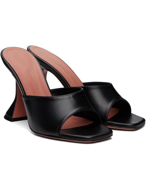 AMINA MUADDI Black Lupita Slipper 95 Heeled Sandals