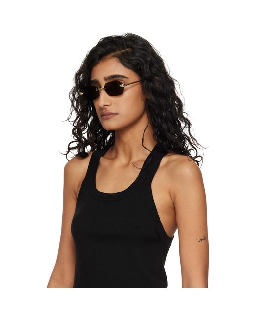 Cartier Black 'Panthère De Sunglasses