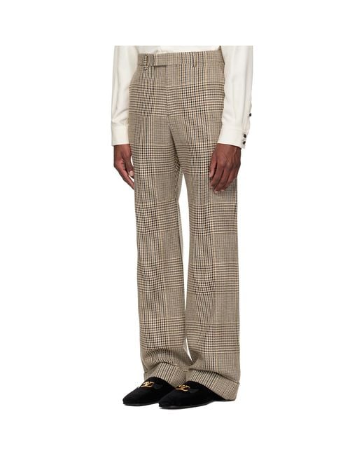 Valentino Natural Rolled Cuff Trousers for men