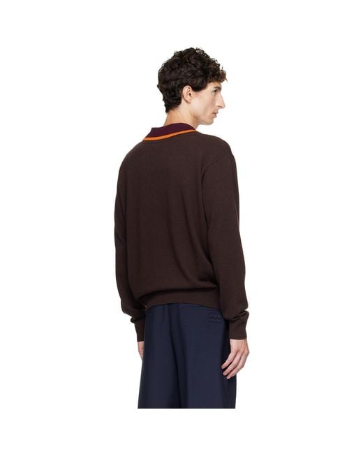 Dries Van Noten Red Cashmere Sweater for men
