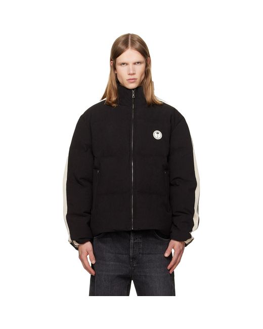 Palm Angels Black Tree Logo Cord Track Down Jacket for men