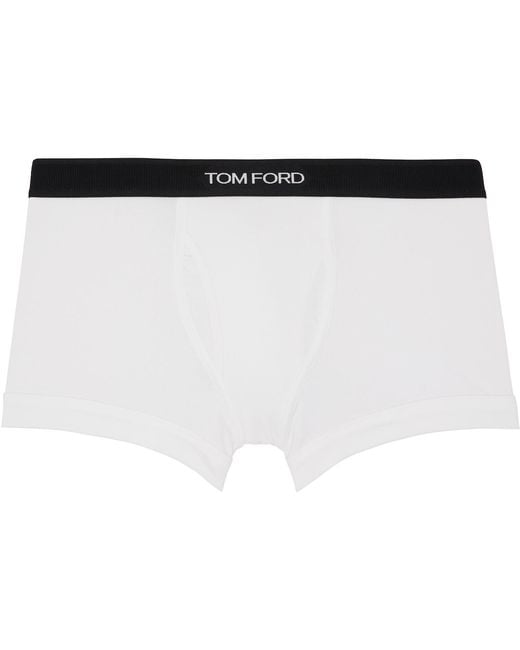 Tom Ford White Two-Pack Cotton Boxer Briefs for men