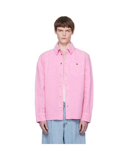 Casablanca Pink Laser Monogram Shirt for men
