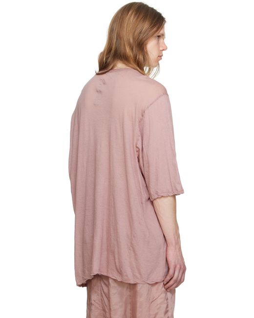 Rick Owens Pink Tommy T-shirt for men