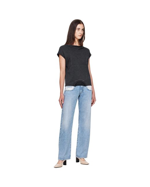 Maison Margiela Black Twisted Upside-Down T-Shirt