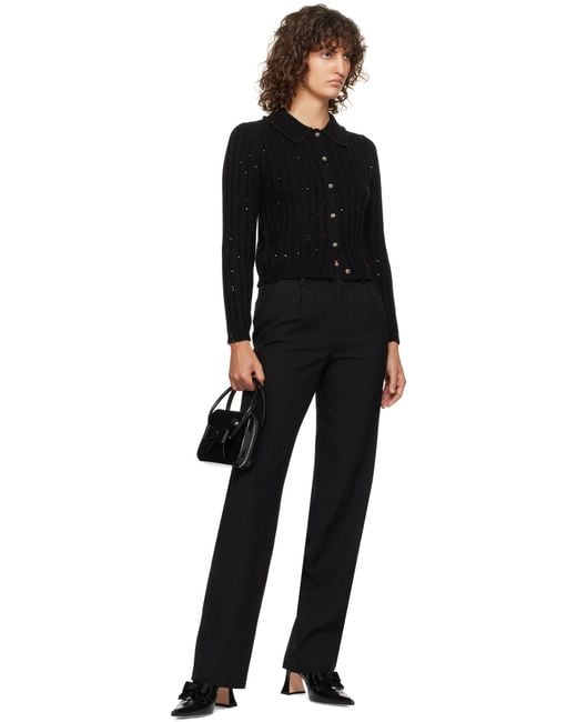 ShuShu/Tong Black Straight-Leg Trousers