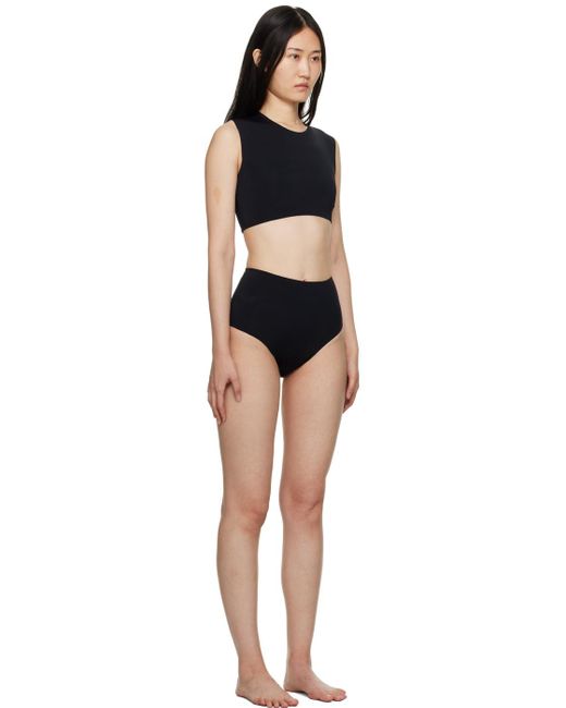 Haight Black Ssense Exclsuive Diagonal One-piece Swimsuit