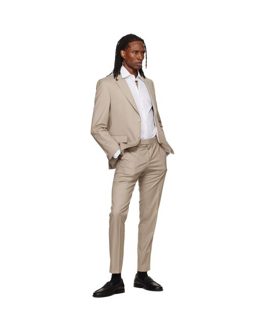 Boss Natural Single-Breasted Suit for men
