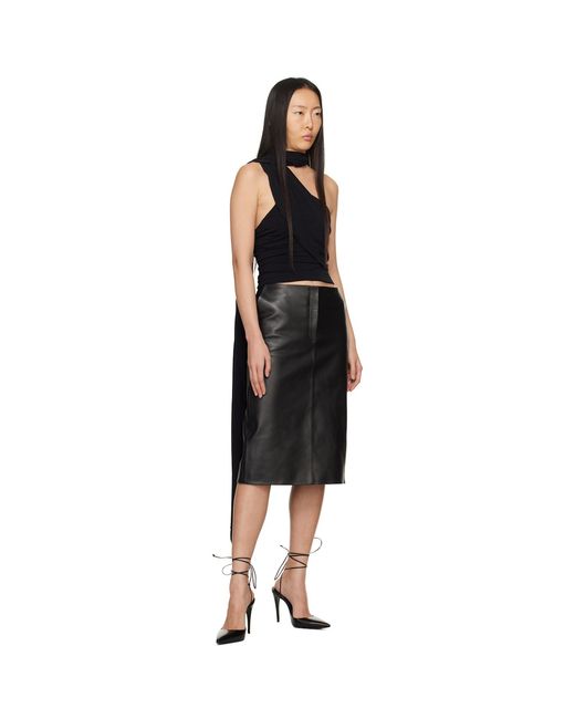 Magda Butrym Black Wrap Top