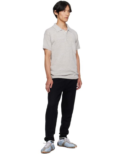 Maison Margiela Black Patch Pocket Polo for men