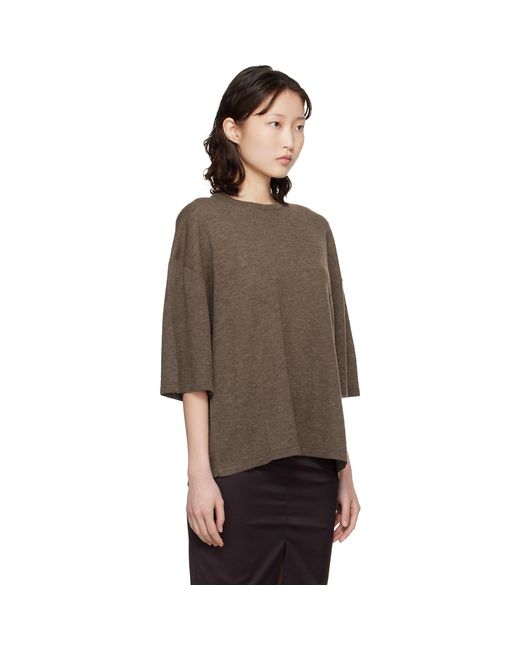 Cordera Brown Merino Wool Oversized T-Shirt