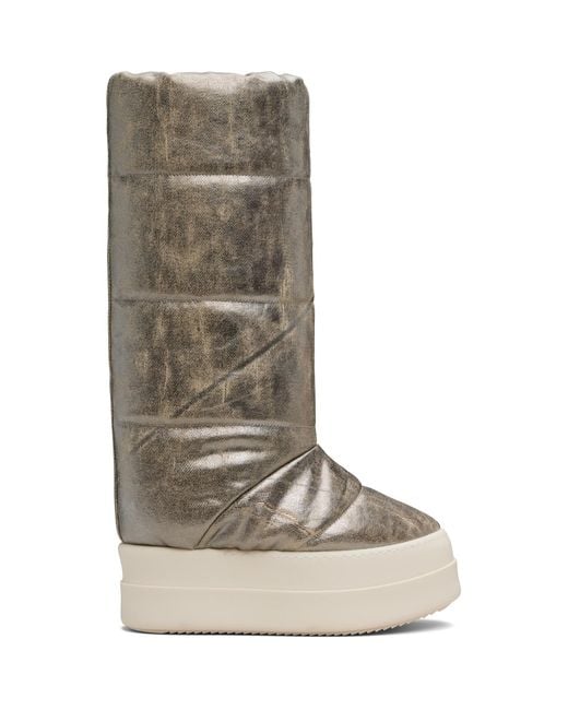 Rick Owens Brown Concordians Mega Bumper Knee High Lunar Boots