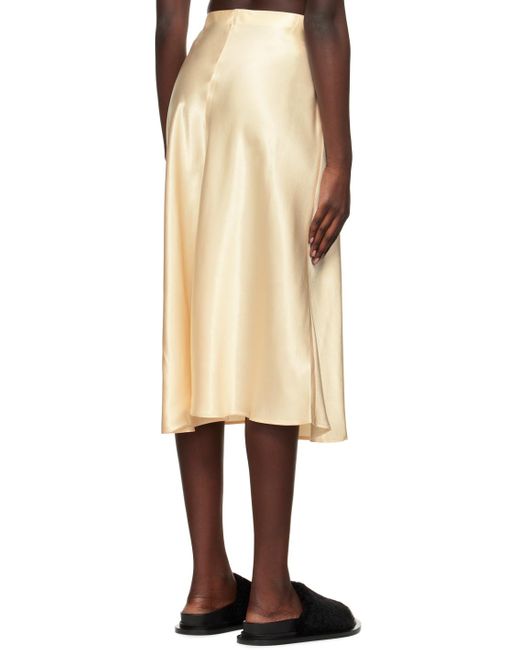 Max Mara Natural Off-white Coimbra Midi Skirt