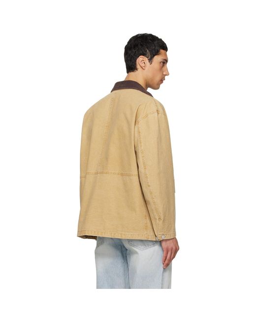 TONYWACK Natural Garment Washed Barn Jacket for men