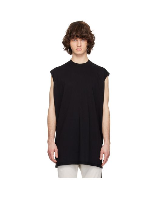 Rick Owens Black Temple Tarp T-Shirt for men