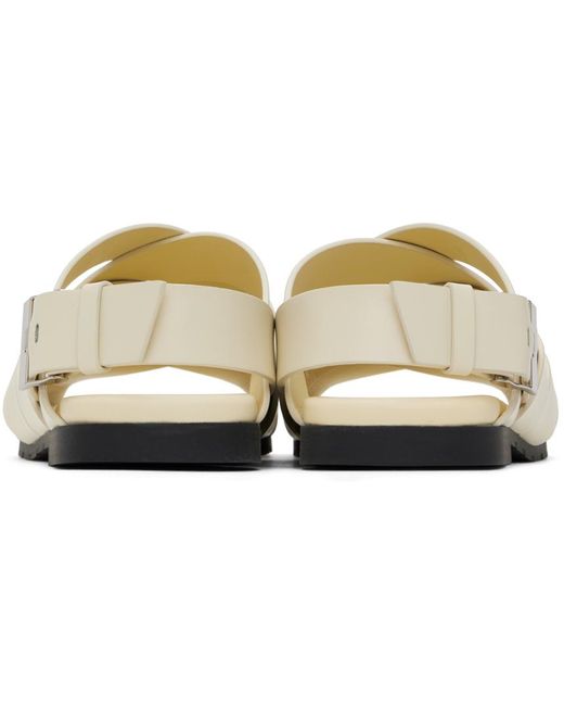 Bottega Veneta Black Off-white Alfie Sandals for men