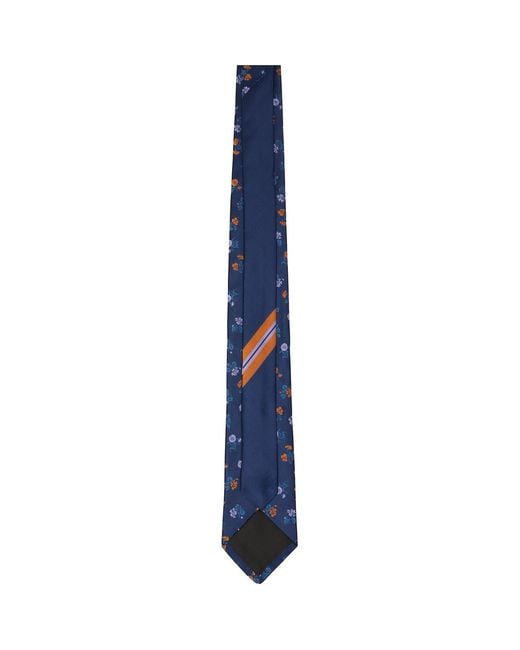 Dries Van Noten Blue Floral Tie for men