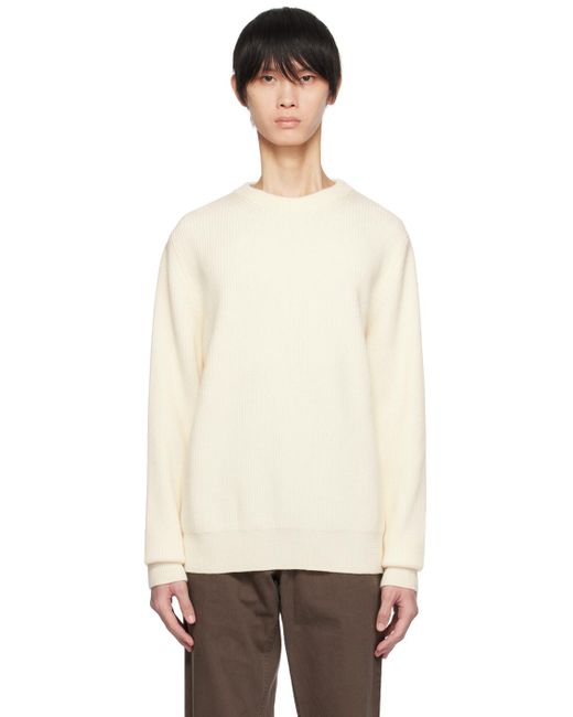 Norse Projects Black Off-white Rib Sweater for men
