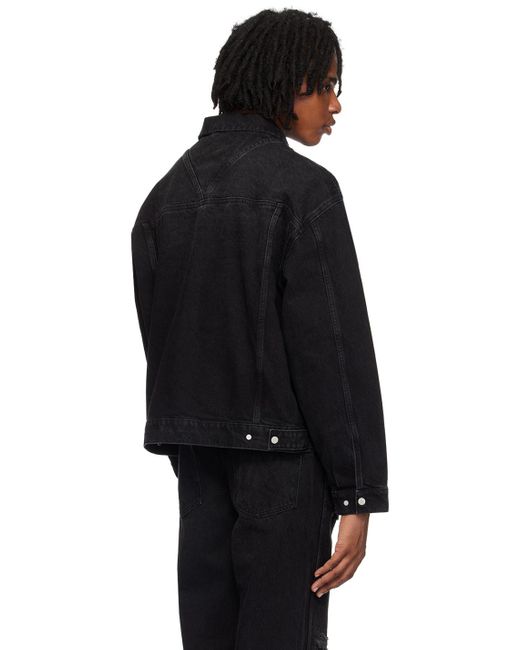 Represent Black R4 Denim Jacket for men