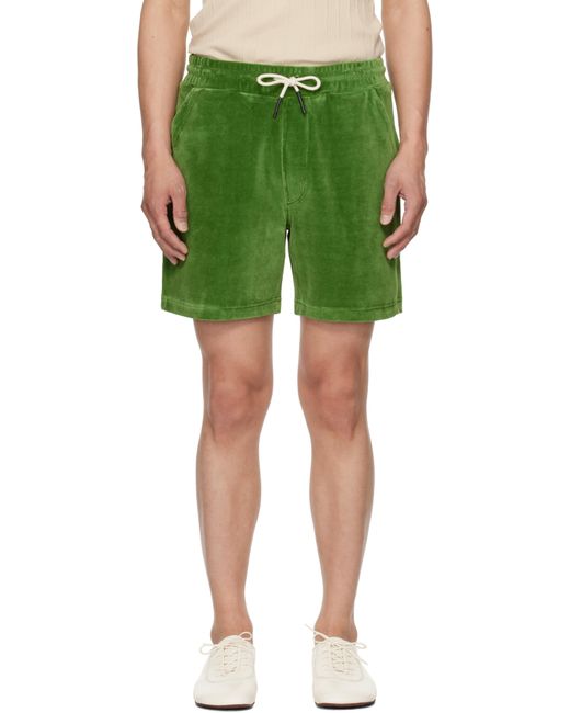 メンズ Oas グリーン ベロア ショートパンツ Green