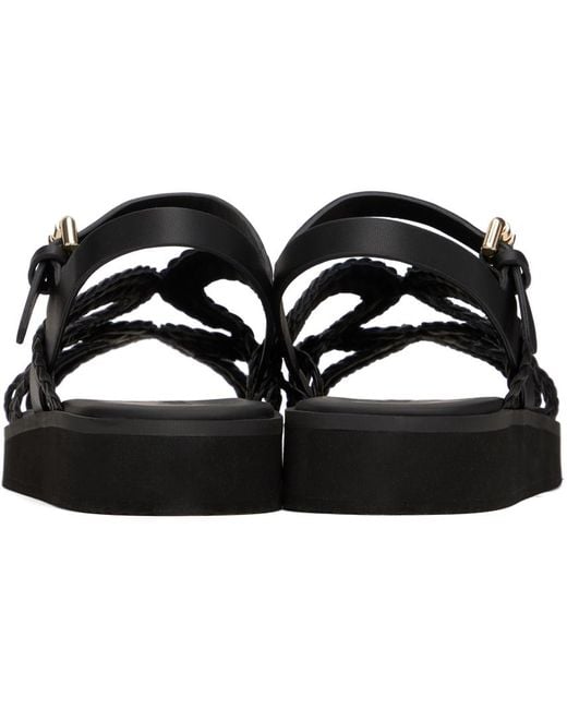 See By Chloé Black Sansa Flat Sandals