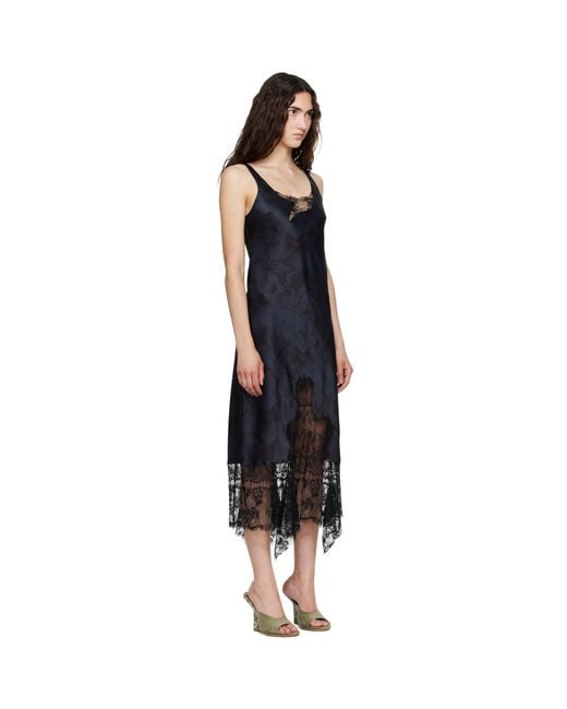 Collina Strada Black Anemone Midi Dress