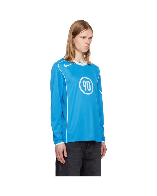 Nike Blue Total 90 Dri-fit Long-sleeve Football Jersey for men