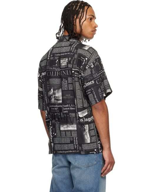 Chemise Noire Édition La Times Palm Angels pour homme en coloris Black